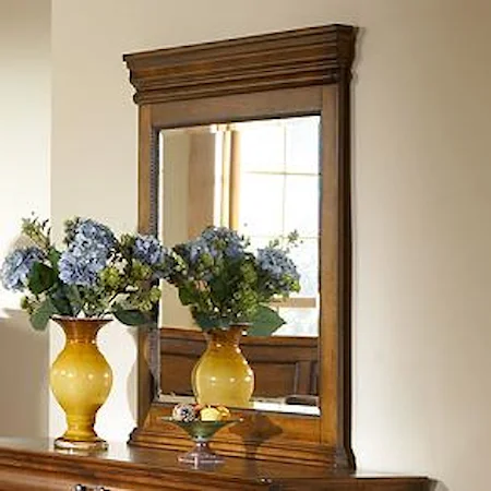 Vertical Mirror with Tapered Top and Bottom Edge